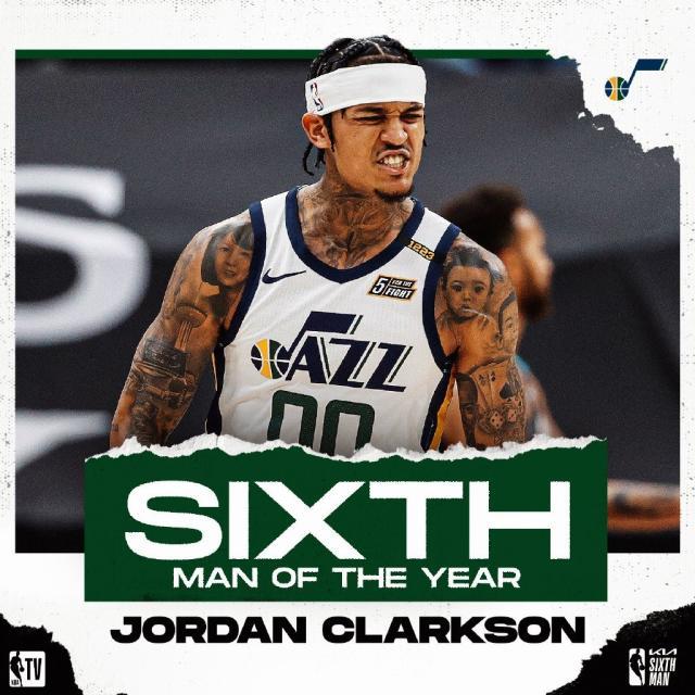 克拉克森力压队友当选本赛季最佳第六人!